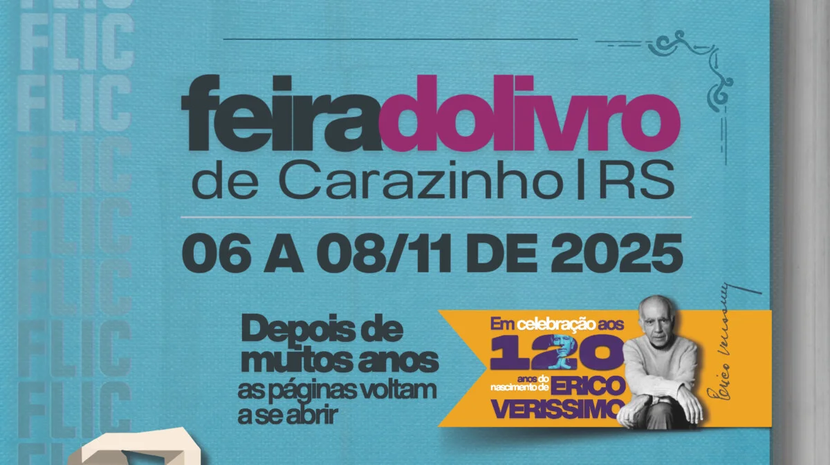 Feira do Livro de Carazinho acontece de 6 a 8 de novembro